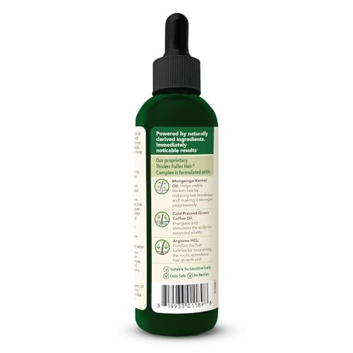 Thicker Fuller Hair Thicker Fuller Hair Hair Scalp and Root Treatment Advanced Thickening Solution - 4oz - Leave-In Restores Moisture While Building Volume - Mongongo & Green Coffee Oils Fortify Hair & Reduce Breakage