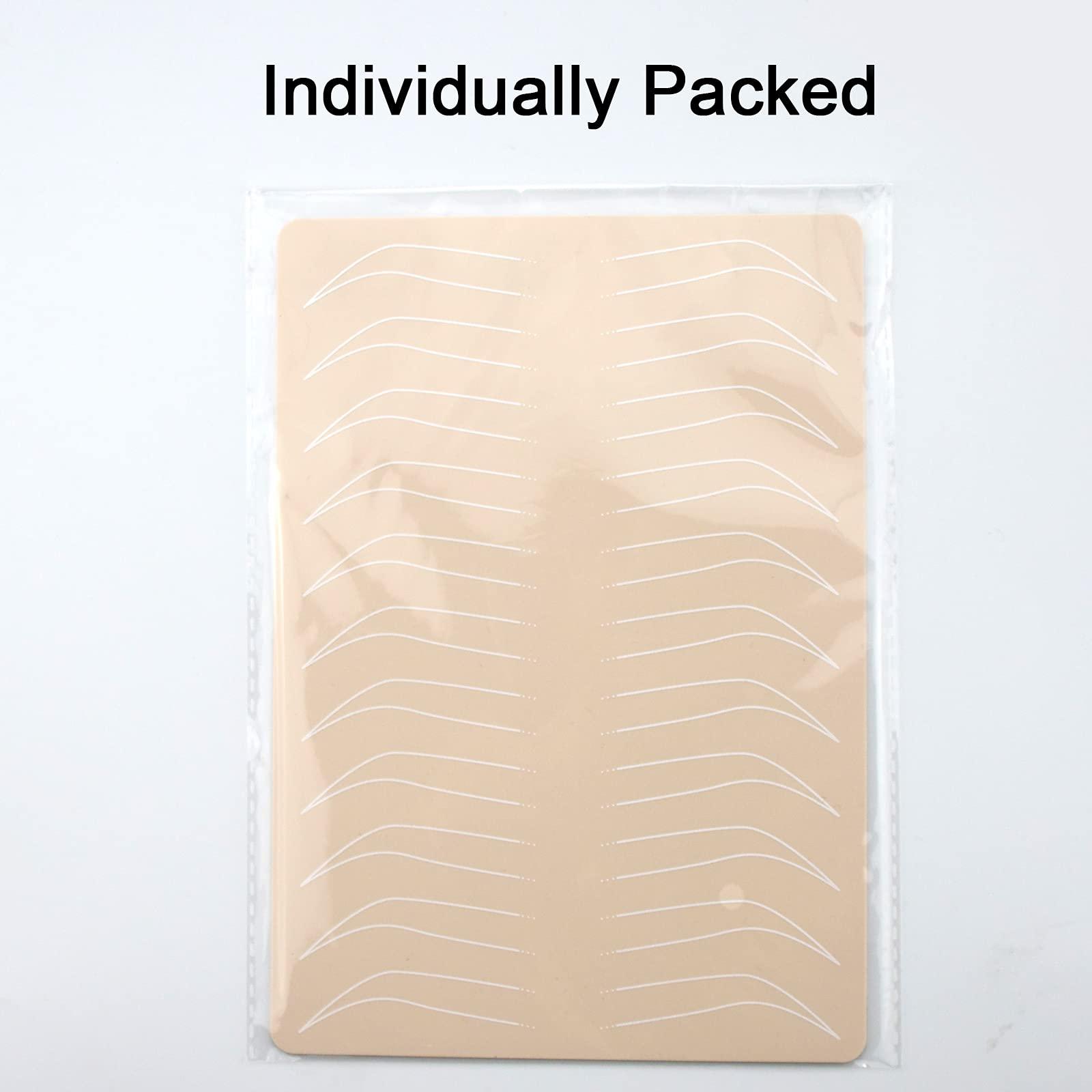 Guapa Guapa Silicone Eyebrow Practice Skin Ombre Powder Brows Fake Skin Sheet Double Sides Microblading Practice Skin for Tatto Artists and Beginners (1 piece)