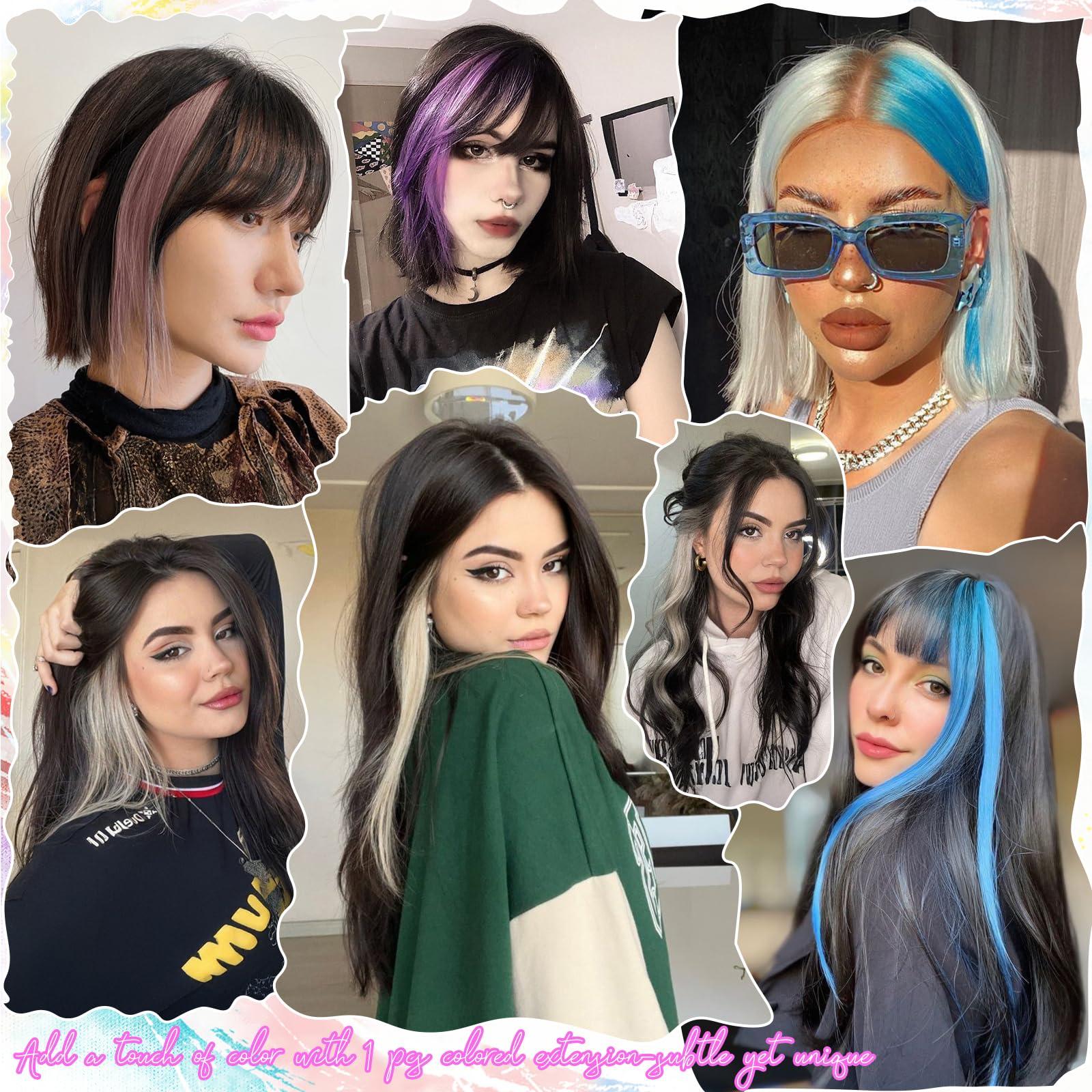 FeidyLong FeidyLong Bright Yellow Hair Extensions, 1 PCS 24 Inch Long Straight Clip in Hair Extensions, Synthetic Hairpiece for Kids Girls Women Highlight Party