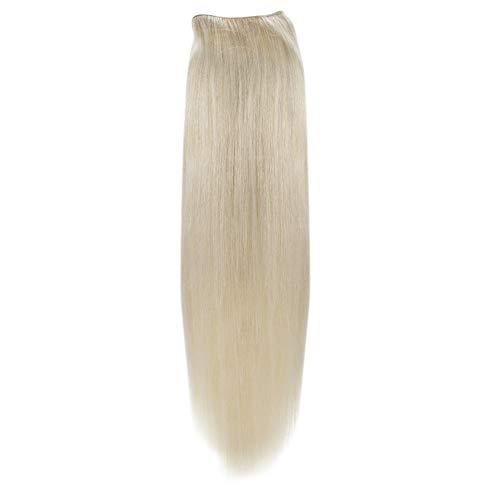 Full Shine Full Shine Human Hair Wigs 22 Inch Color 60 White Blonde Clip In Wigs 150 Grams Real Hair Half Wigs Human Hair One Piece Hair Extension Glueless U Part Wig U Shape Half Part Wigs