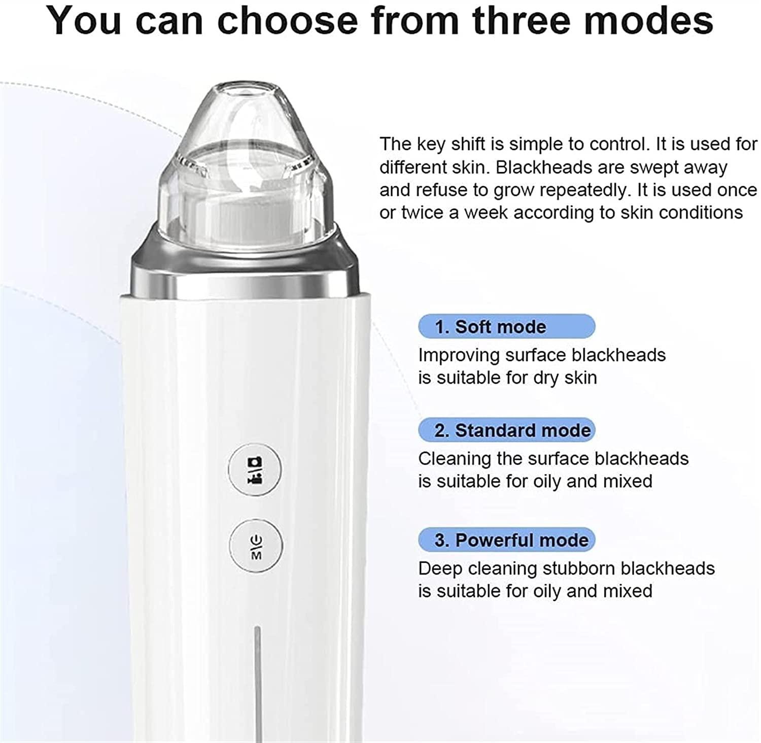 Dongng Dongng Pore Cleaner Vacuum Suction Blackhead Remover Electric Pimple Suction Vacuum Suction Blackhead with Camera and 6 Interchangeable Probes LCD Screen Ideal Gift