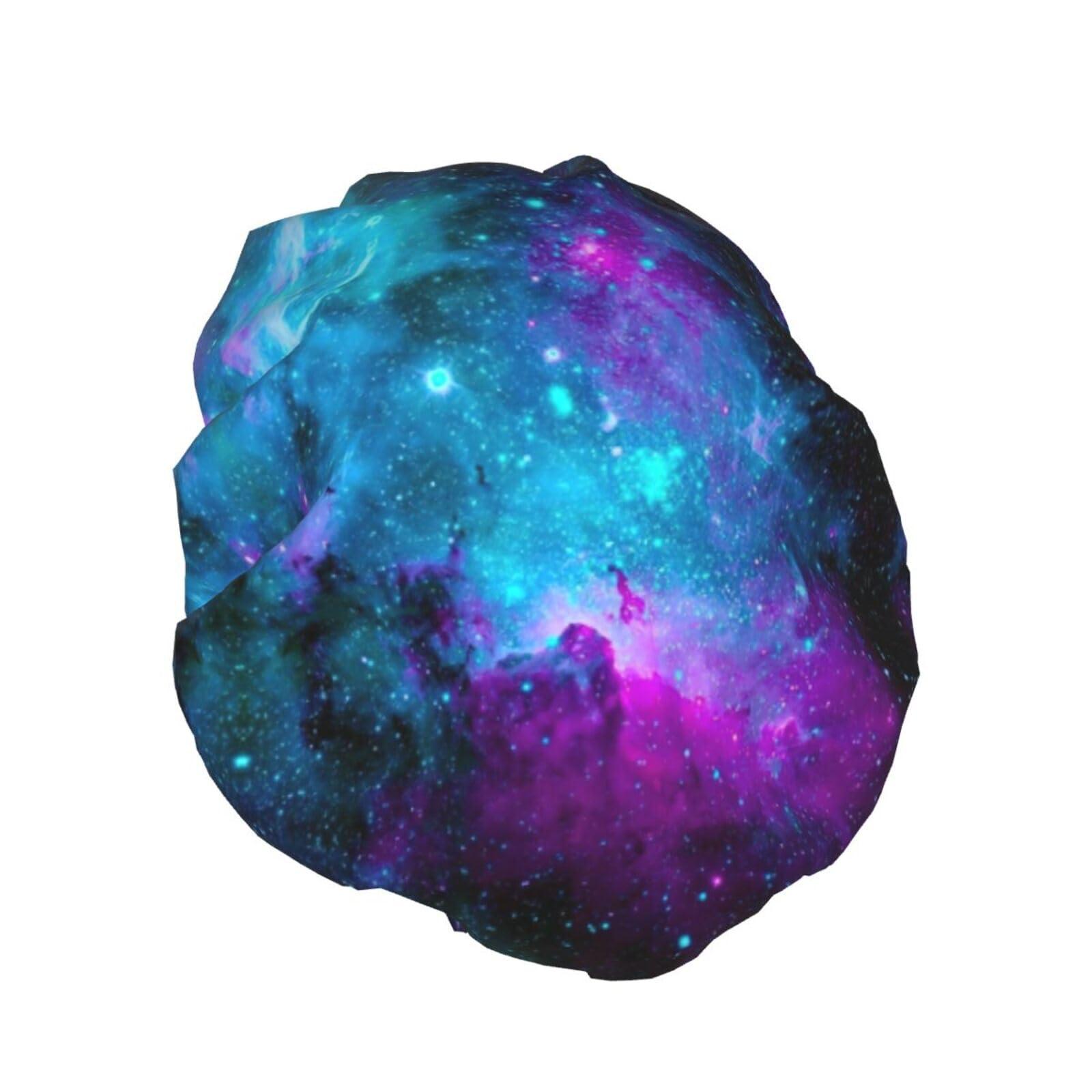 Berrihort Cool Star River Print Shower Caps & Elastic Band Stretch Hem Hair Hat,Reusable Shower Cap Double Layer