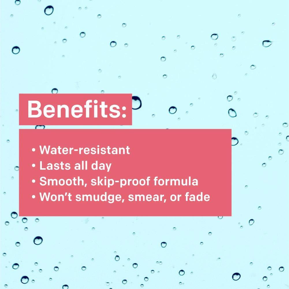 Almay Almay Liquid Eyeliner, Waterproof, Fade-Proof Eye Makeup, Easy-to-Apply Liner Brush, 224 Brown Topaz, 0.08 Oz