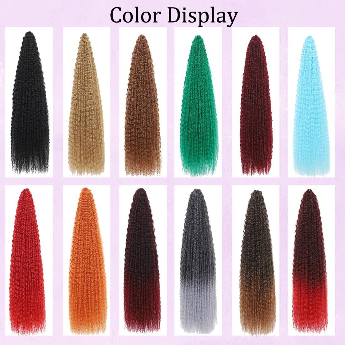 Sarannala Brazilian Curly Braids Crochet Twist Hair 30inches 3Packs Afro Kinky Curly Braiding Hair Extensions Deep Curly Crochet Hair Synthetic Water Wave Braid Hair(30Inch,1B/ Silver Grey)