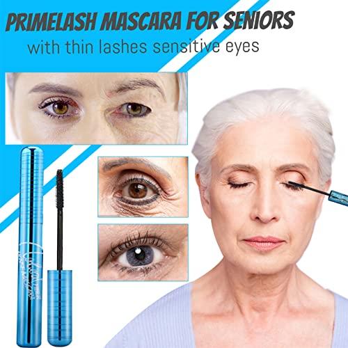 Esissenils Mascara for Older Women, Mascara for Seniors with Thinning Lashes Waterproof Mascara Black Volume and Length, Hypoallergenic Mascara for Sensitive Eyes for Mature Women (1 Pack)
