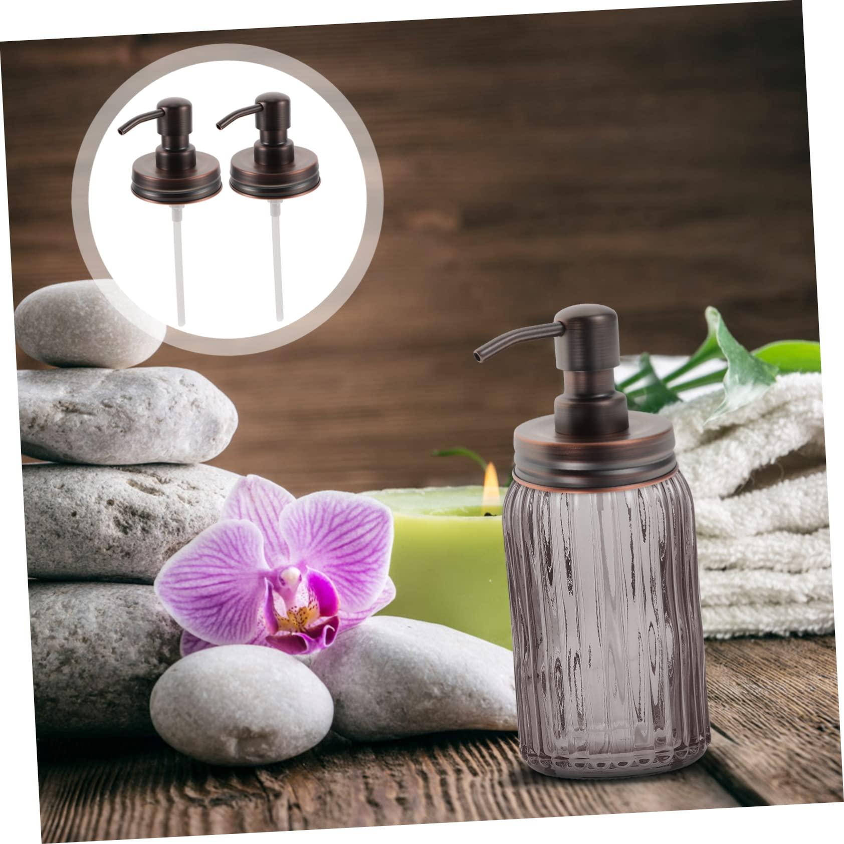 FOMIYES FOMIYES 2sets Mason Jar Pump Replacement Soap Dispenser Pump Head Simple Structure for Lotion Liquid Containers 2pcs*2