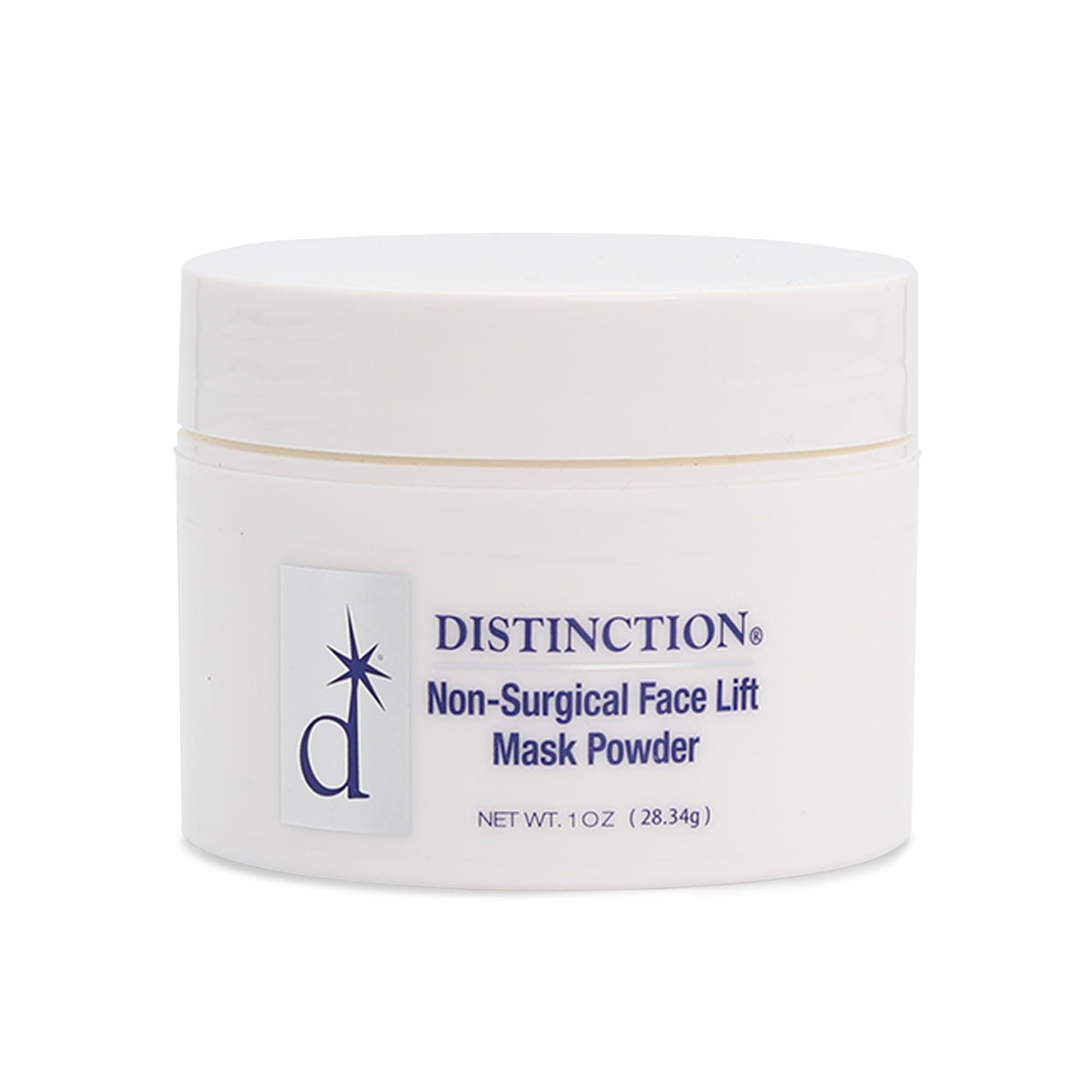 Distinction Distinction Non-Surgical Face Lift Mask Powder | Antiaging Mask to Tighten & Tone Skin | Contains Vitamin E for Radiant Younger Skin (1 Oz)