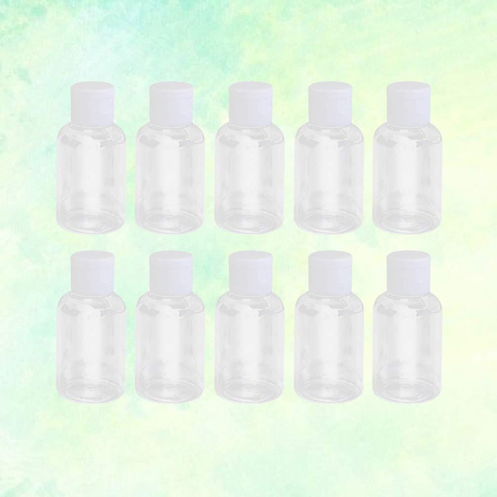 Beaupretty 20pcs 50ml Plastic Squeeze Bottles Mini Sample Bottles Empty Storage Containers Leak Free Caps for Water Shampoo Liquid