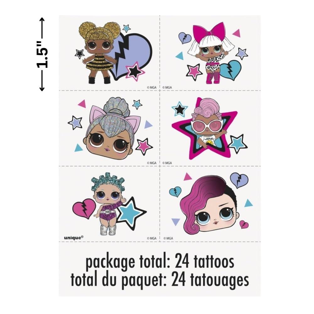 Unique LOL Surprise Tattoos - Pack of 24 | Ultimate Party Favors for Kids - Perfect for Birthday & Themed Celebrations