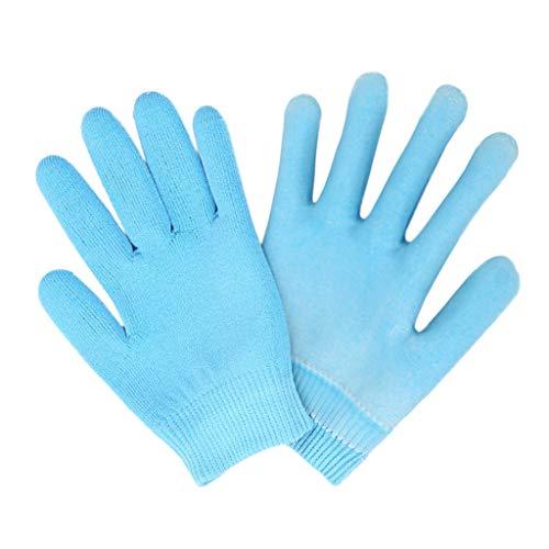AnHua AnHua 1 Pair Gel SPA Moisturizing Gloves Soft Cotton Moisturizing Whitening Exfoliating Foot Mask Smooth Skin Care Dry Treatment (Blue)