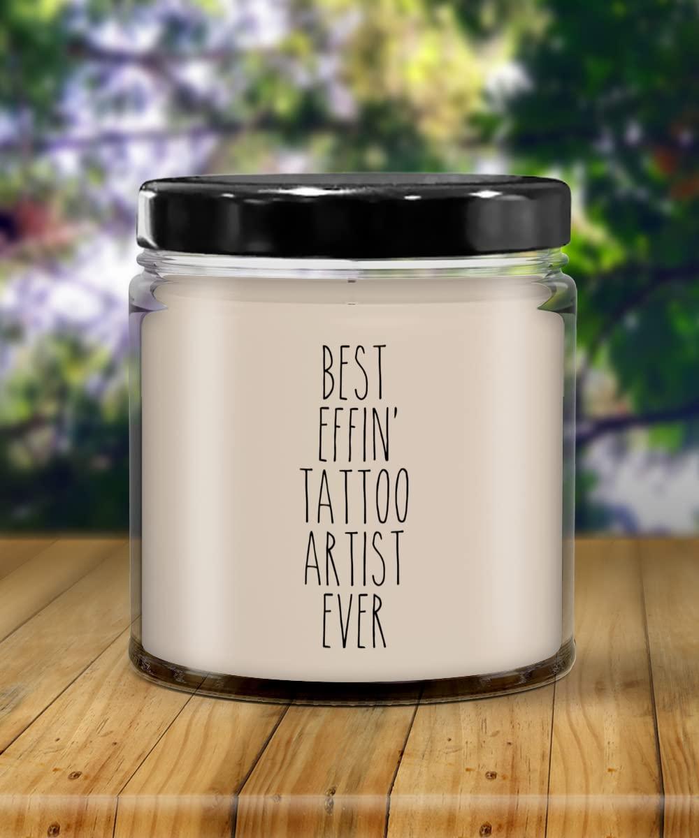 Cute But Rude Cute But Rude Gift for Tattoo Artist Best Effin' Tattoo Artist Ever Candle 9oz Vanilla Scented Soy Wax Blend Candles Funny Coworker Gifts