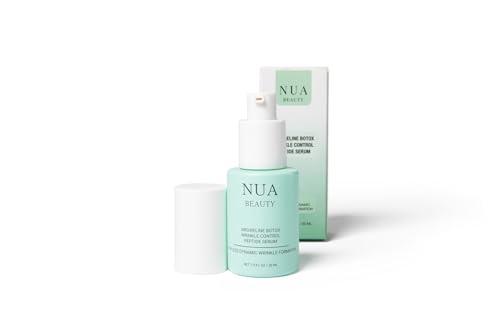 NUA BEAUTY Argireline Peptide Serum with Matrixyl 3000 Botox Alternative for Anti-Aging, Fine Lines, and Wrinkle Reduction Hydrating, Vegan Formula 1 Fl Oz (30ml)