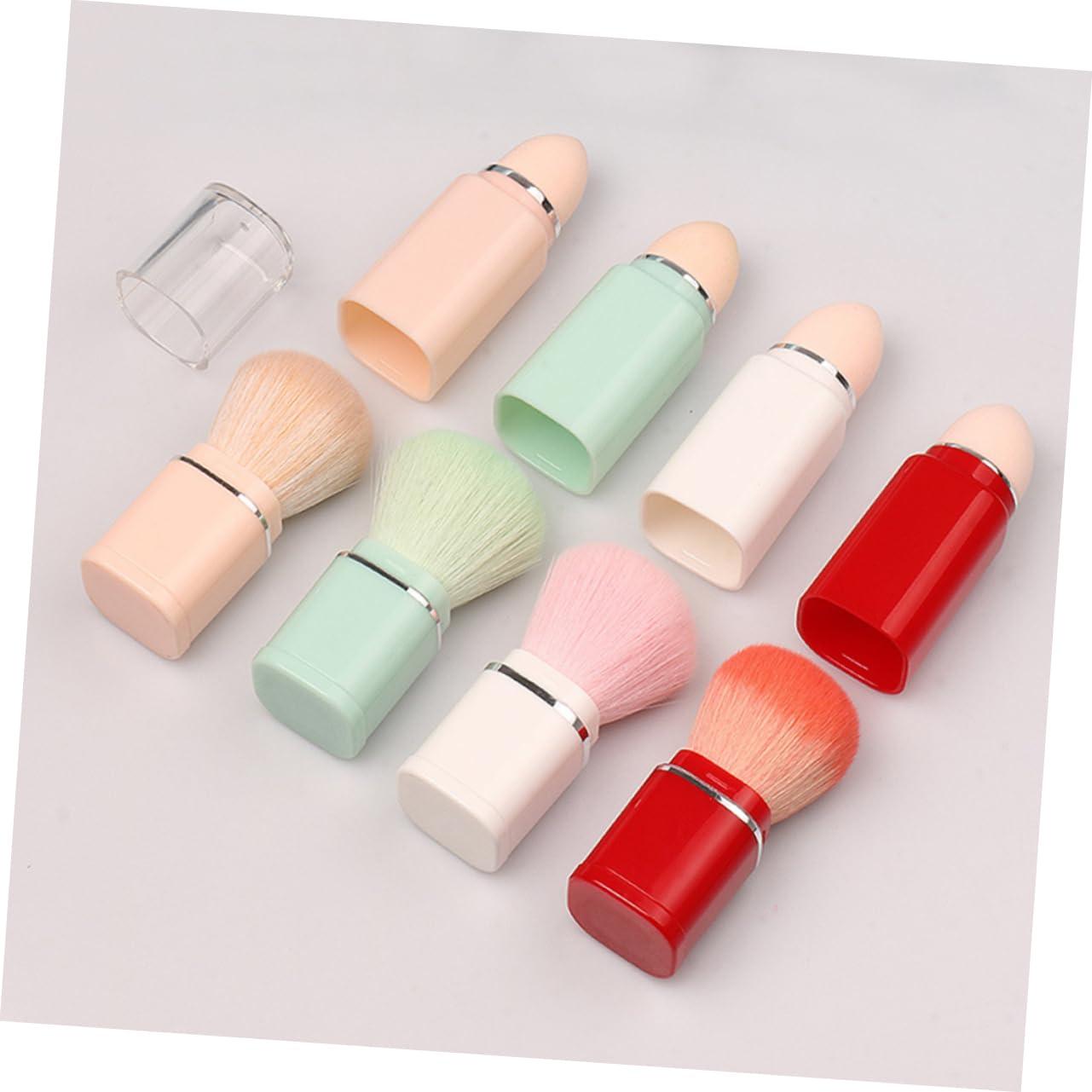 Outanaya Outanaya 2 in 1 Makeup Brush Blush Brush Travel Makeup Brush Retractable Makeup Brush Loose Powder Brush Bb Cream Brush Liquid Foundation Brush Cosmetics Brush Powder Brush Plastic
