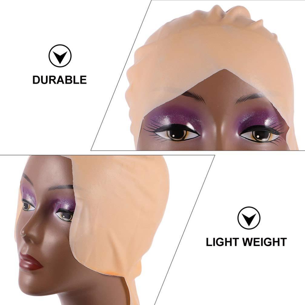 minkissy 2pcs Bald Wig Cap Makeup Latex Bald Caps Unisex Bald Head Wig Cap for Adults Makeup Costume Theme Party Accessory
