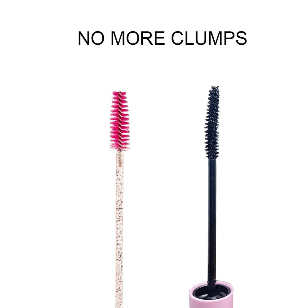 GliHiKj 100PCS Eyelash brushes Spoolies for eyelash extensions Mascara Wands Makeup Brushes Applicators Eye lash spoolies Eyebrow Brush makeup tool with Container (rose red)