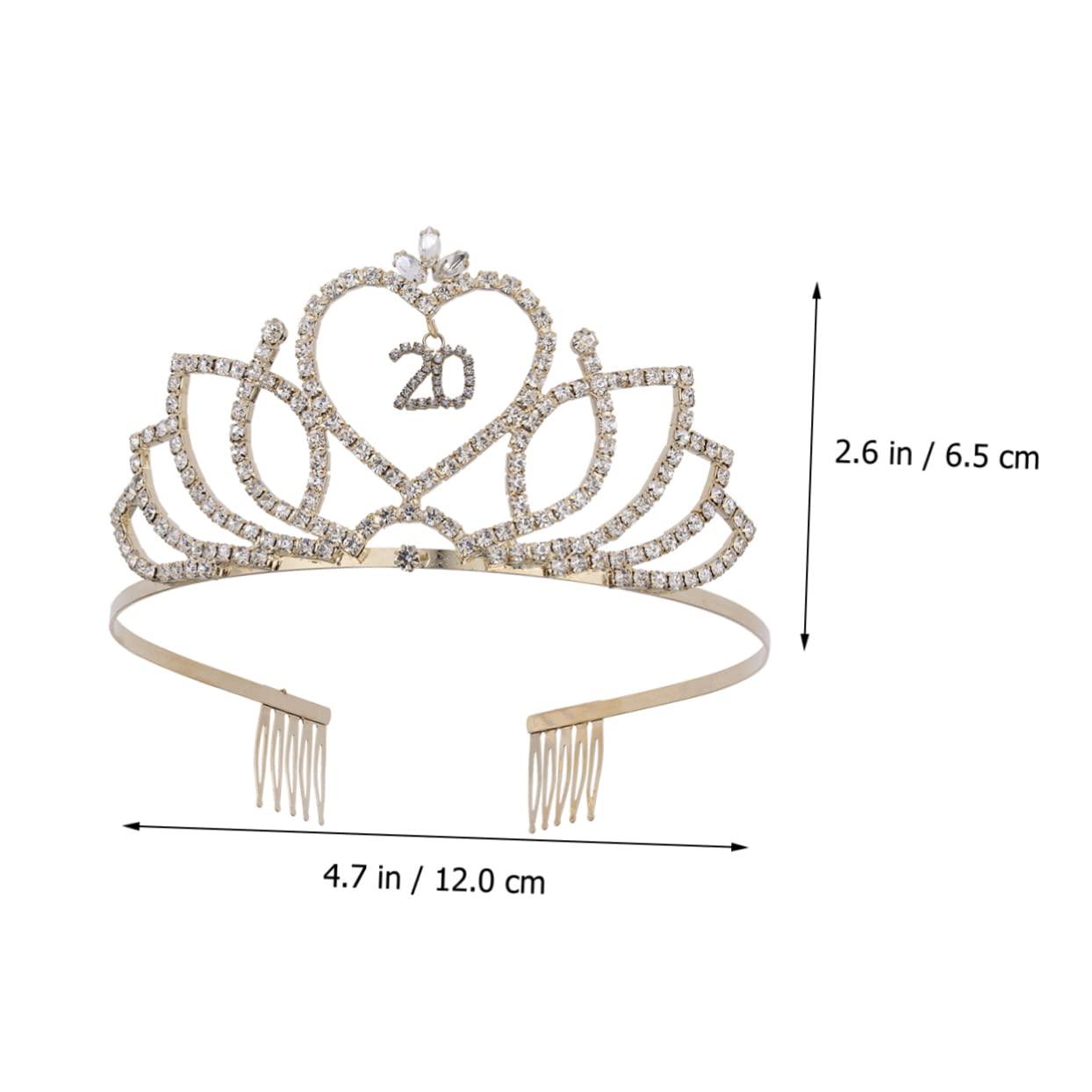 DRESSOOS DRESSOOS 1pc Crown Hair Clasp Party Hair Clasp Birthday Princess Bridal Headpiece Girls Headband Birthday Headband 40th Birthday 20th Birthday Crown for Girls Dress Accessories Dinner Party