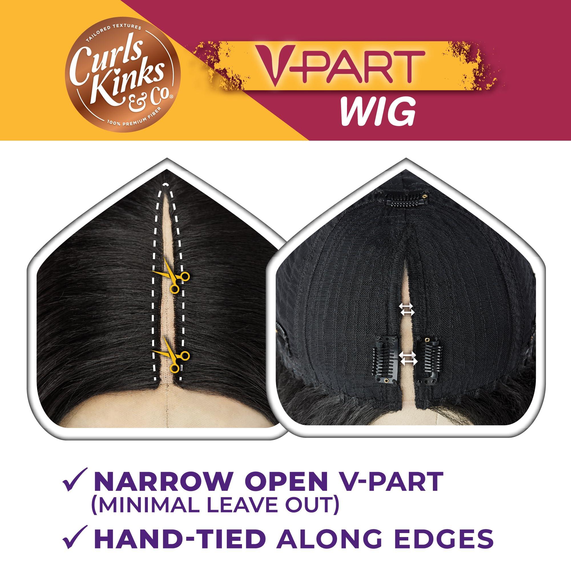 Sensationnel Sensationnel Curls kinksandco vpart wig - unit 6 narrow part glueless natural kinkytexture edged hairline for natural 3c to 4c hair textures (TH1B/COPPER)