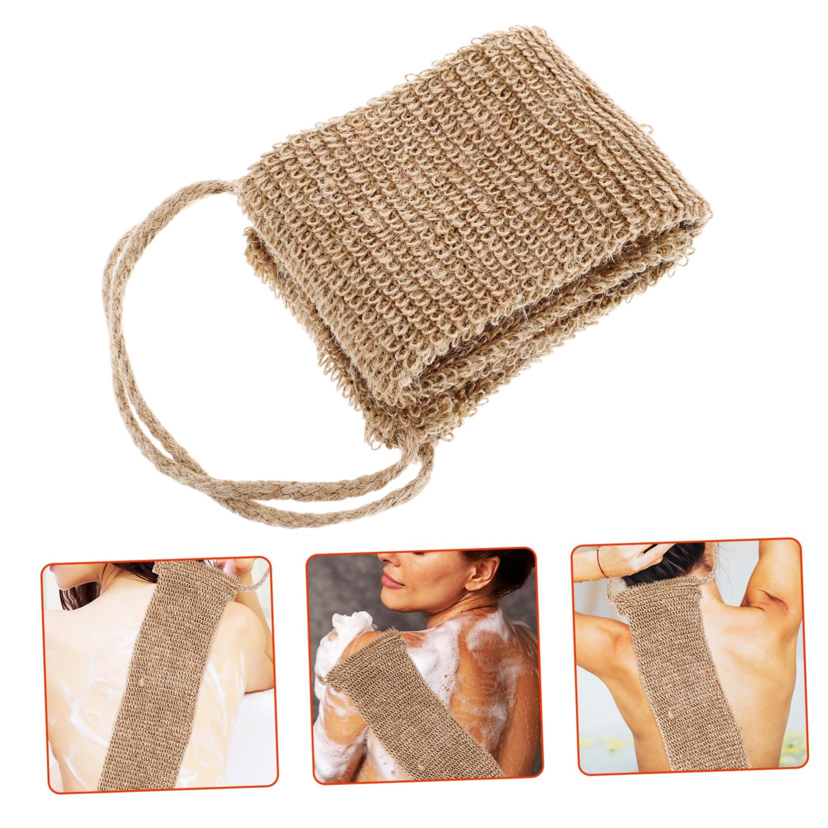 minkissy minkissy Deep Cleaning Back Scrubber Body Exfoliator for Women Men Couples Natural Jute Body Scrubber for Shower Bath