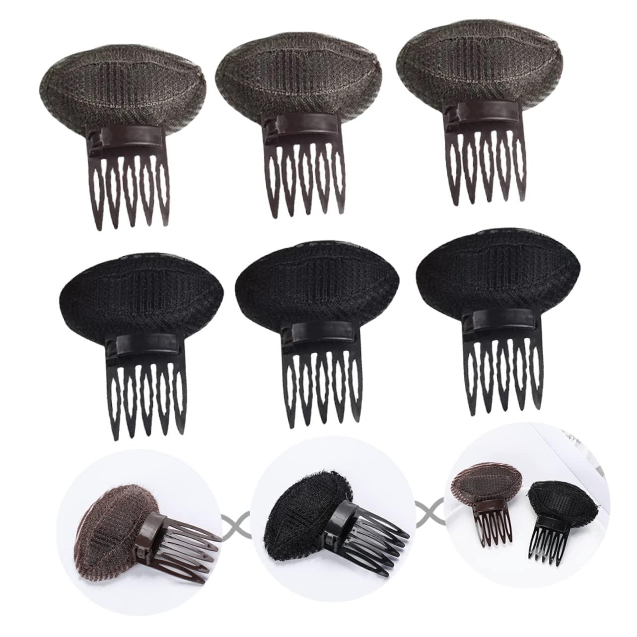 MERRYHAPY MERRYHAPY 6pcs Bangs Pad Hair Quiff Shaper Boar Bristle Hair Brush Volumizing Snap Ties Hair Claw Clips Hair Pins Base Hair Dryer Large Hair Clips Front Puff up Hair Clip Womens Plastic Abs