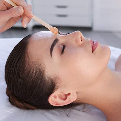 MOOM MOOM Organic Eyebrow Waxing Kit with Pomegranate Oil & Chamomile - Natural Sugar Hair Removal Glaze with 12 Reusable Strips & 4 Applicators for Sculpting 0.6 oz. 1 Pack