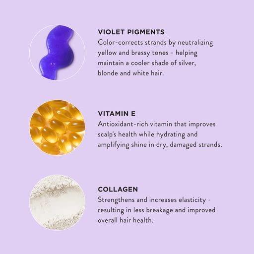 jhirmack jhirmack Silver Brightening Purple Shampoo Set of 4 for all types of silver, grey, and blonde hair