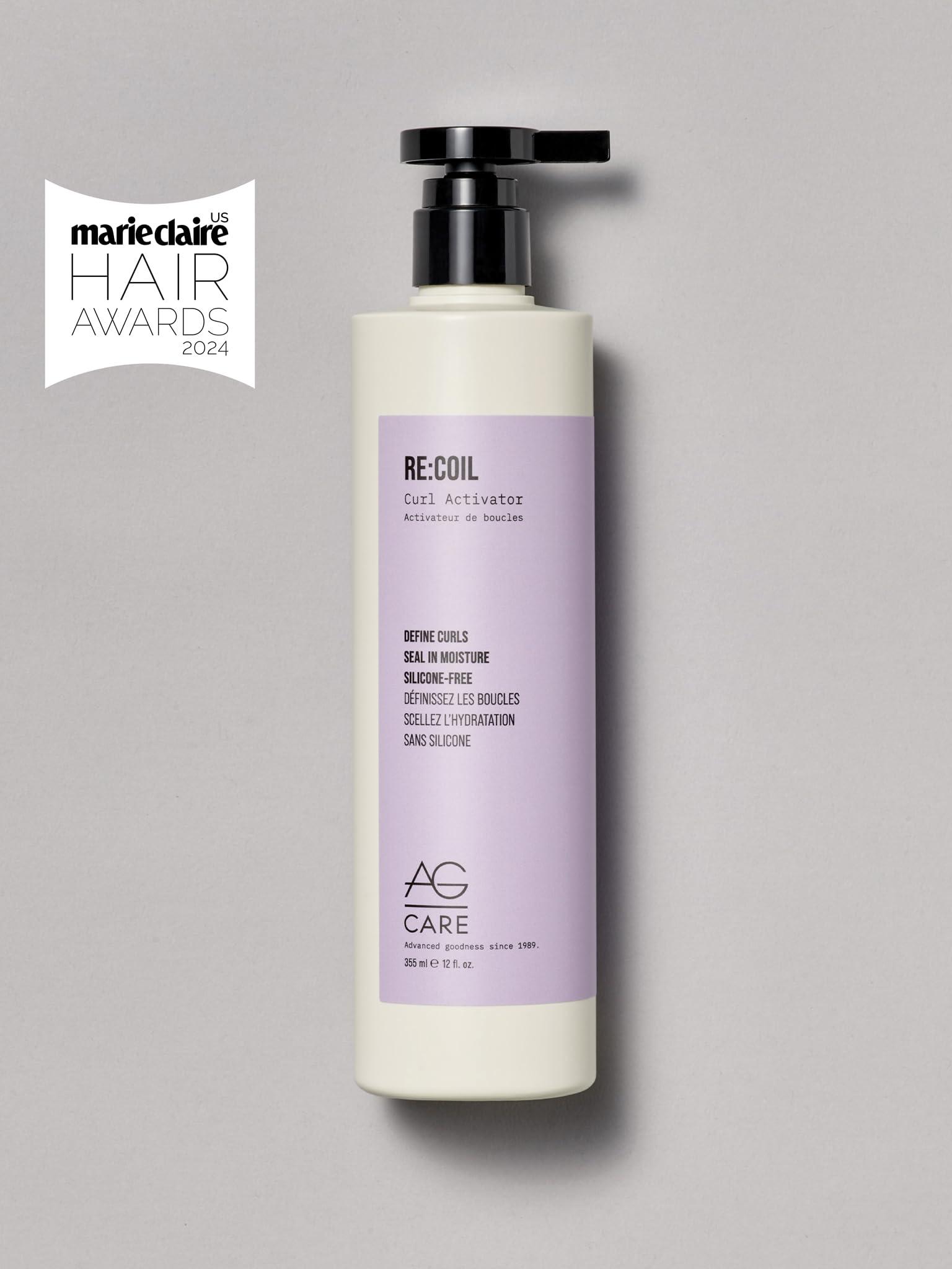 AG Care AG Care Re:Coil Curl Activator Curl Cream with Keratin Amino Acids - Ultra-Nourishing Curly Hair Cream for Defined, Healthy Curls, 12 Fl Oz