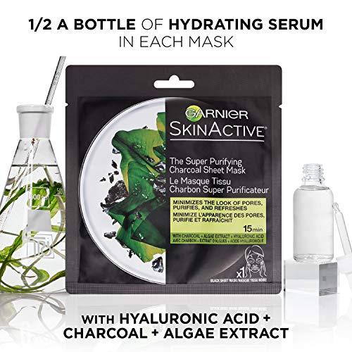 Garnier Garnier SkinActive Super Purifying Charcoal Sheet Mask, 6 Count