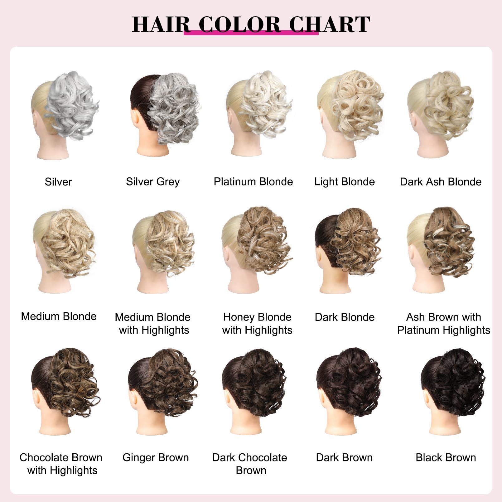 REECHO REECHO 9\" Short Ponytail Extension, Classic Loose Curly Wavy Claw Clip Pony tails Hair Extensions HP001 Hairpieces for Women - Honey Blonde with Highlights