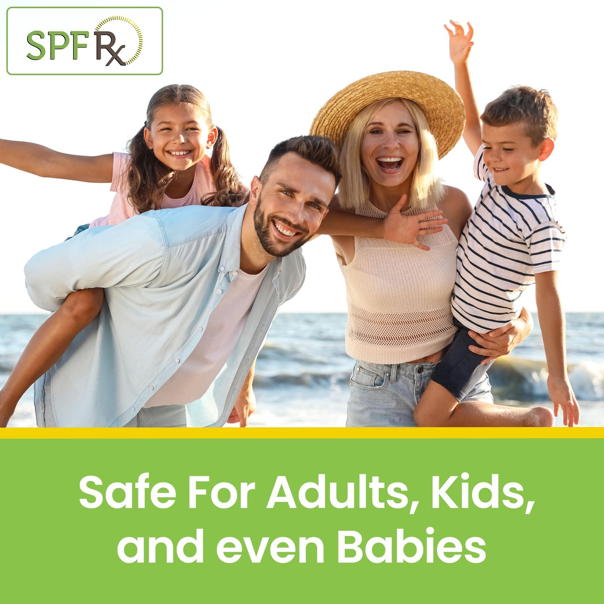 SPF Rx SPF Rx, SPF 50 Mineral Broad Spectrum Sunscreen, with Zinc Oxide and Titanium Dioxide, Waterproof, Sweat-Proof, Performance Sunblock Moisturizer for Face and Body - 1 Quart