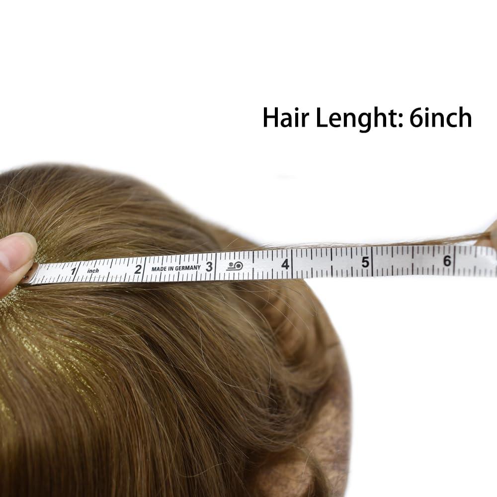 Hair Wonders Mens toupee hair replacement system for men hairpieces toupee for men real human hair pieces for men hair systems Protesis Capilar Para Hombre US Stock6x9-17R#