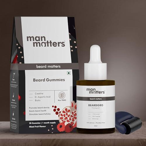 india Gamium BeardGro Beard Growth Tonic for Men 30ml | 1.5% Aminexil, 4% Moringa, 4% Goksura & 2% LashLD | Thicker beard growth, Softens Beard 1.01 Fl Oz (Pack Of 1)