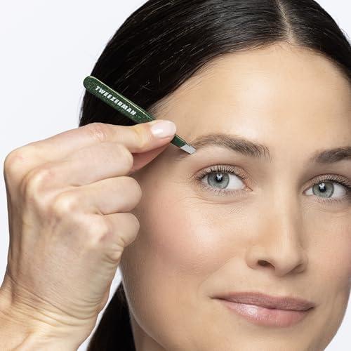 Tweezerman Tweezerman Enchanted Garden Mini Slant Tweezer with Case - Eyebrow Tweezers for Women and Men