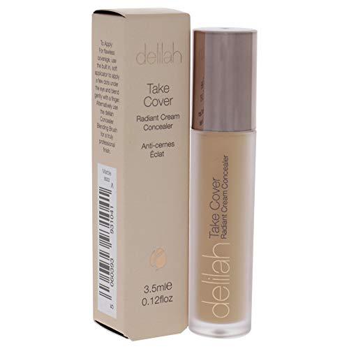 Delilah delilah - Take Cover Radiant Cream Concealer - Marble - Easily Blendable, Hydrating, Long-Lasting, Light Reflecting, Imperfections Corrector - Enriched with Vitamin E - Medium to Full Coverage-0.12 Oz