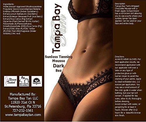 Tampa Bay Tan Tampa Bay Tan Sunless Tanning Mousse, Two Count, Dark w Leakproof Applicater And Exfoliation Mitts Kit (black set)