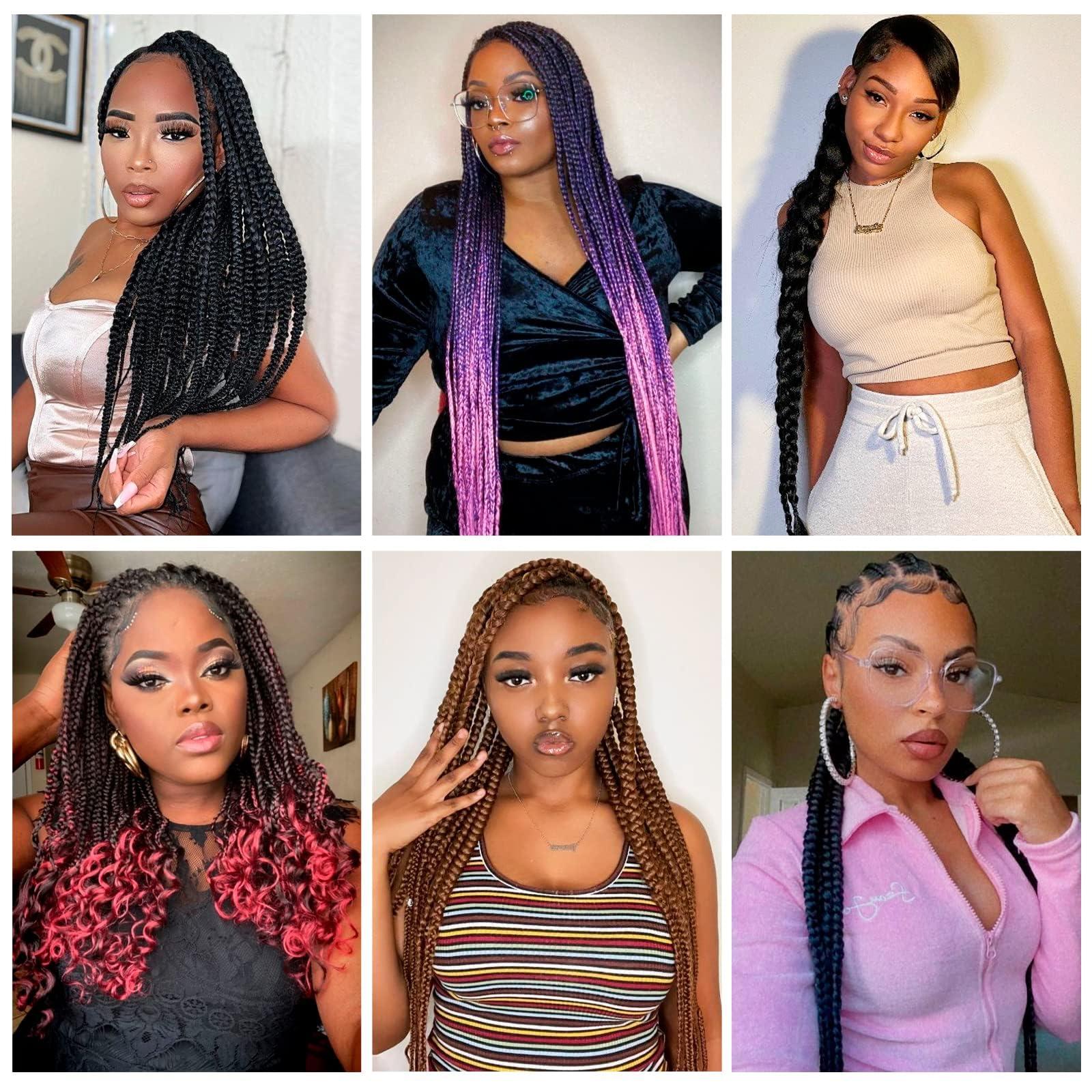 DIFUNEE DIFUNEE Pre-stretched Braiding Hair - 16 Inch 8 Packs Off-White Super Long Braiding Hair For Twist or Box Braids, Yaki Texture Hot Water Setting Synthetic Braiding Hair Extensions (16 Inch, #613-8P)