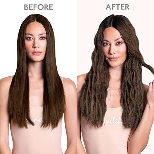 Wennalife WENNALIFE Seamless Clip In Hair Extensions, 18 Inch 130g 7pcs Balayage Dark Brown to Chestnut Brown Hair Extensions Clip in Human Hair Invisible PU Skin Weft Natural Remy Human Hair Extensions