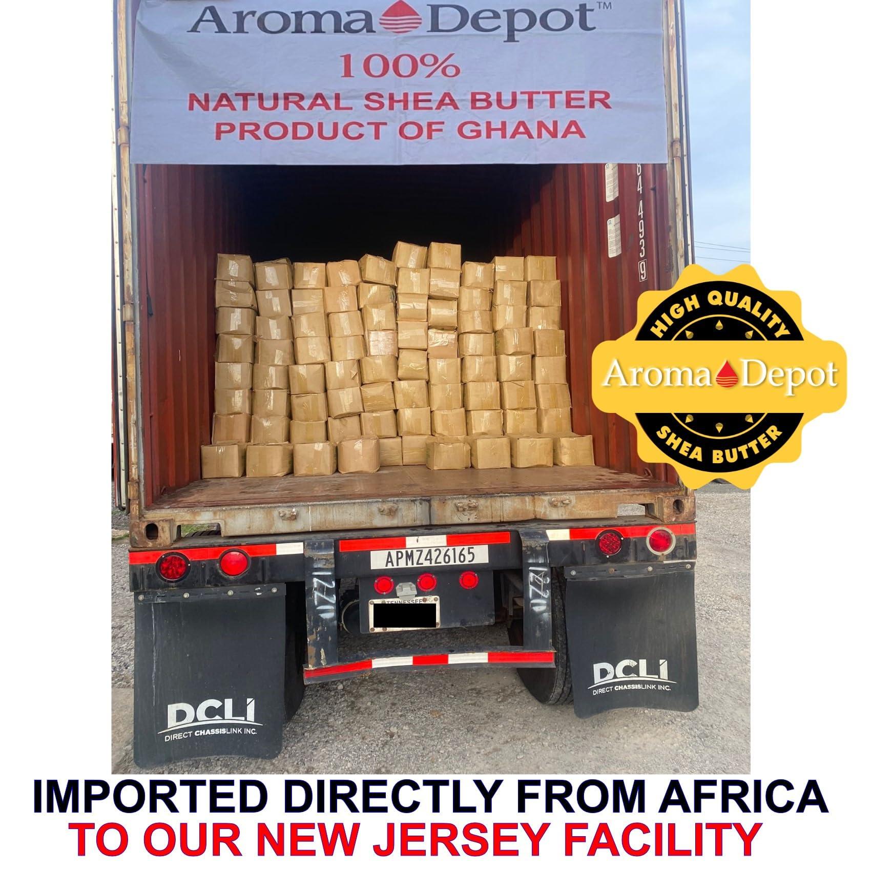 Aroma Depot Aroma Depot Raw African Shea Butter 10 lb. Yellow Grade A 100% Pure Natural Unrefined Fresh Moisturizing, Ideal for Dry and Cracked Skin. Can be use in Body, Hair, and Face.
