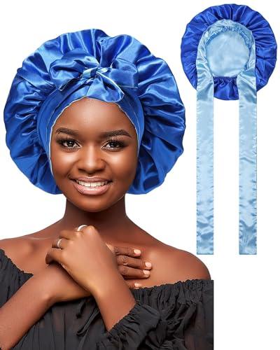 Satin sleep cap for curly hair sales
