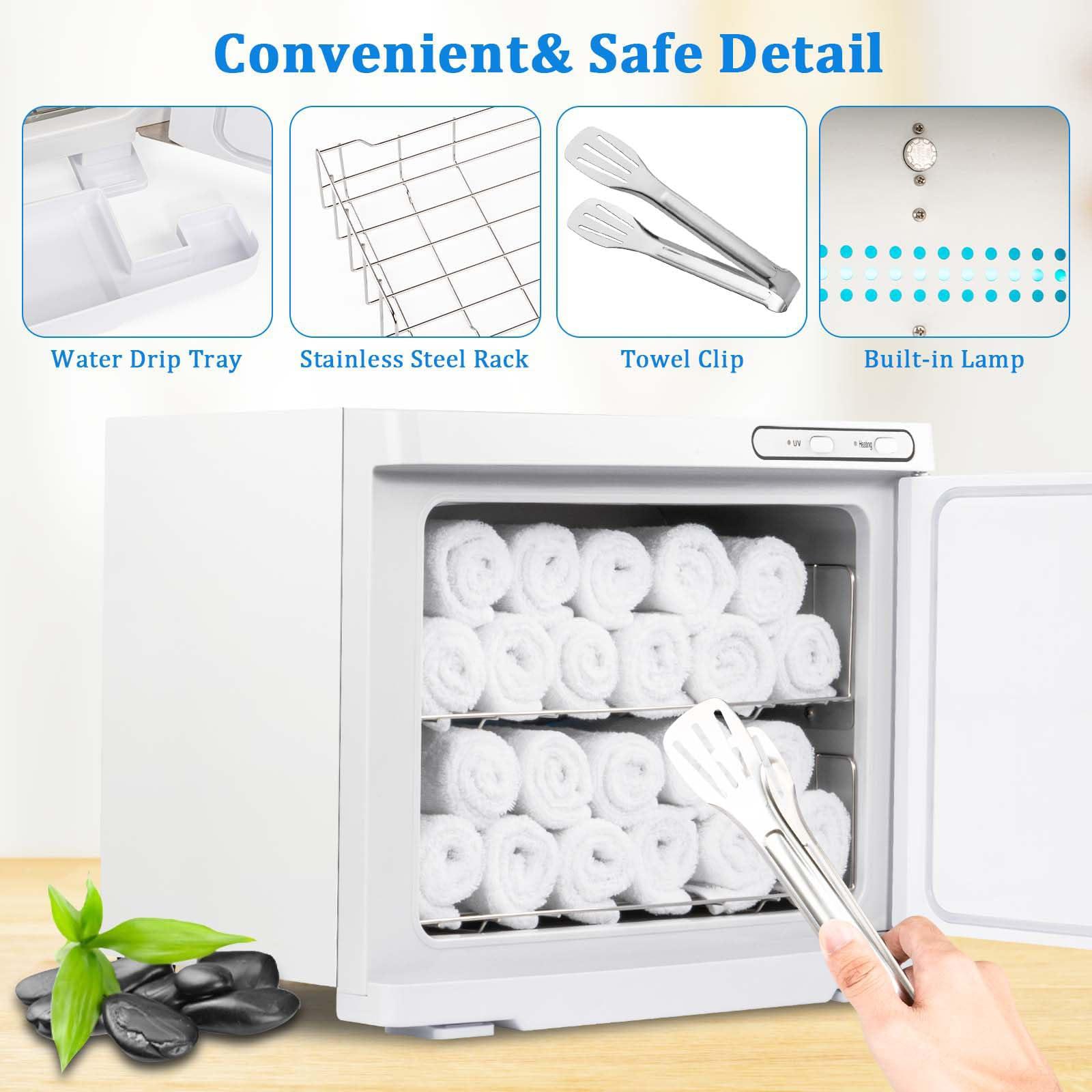 DIYYIDA Hot Towel Warmer for Spa - 23L Large Capacity Hot Towel Cabinet Professional 2-in-1 Spa Towel Warmers for Facials, Heats Up Quick Towel Heater Salon Barber Esthetician Gym Home Hotel (White)