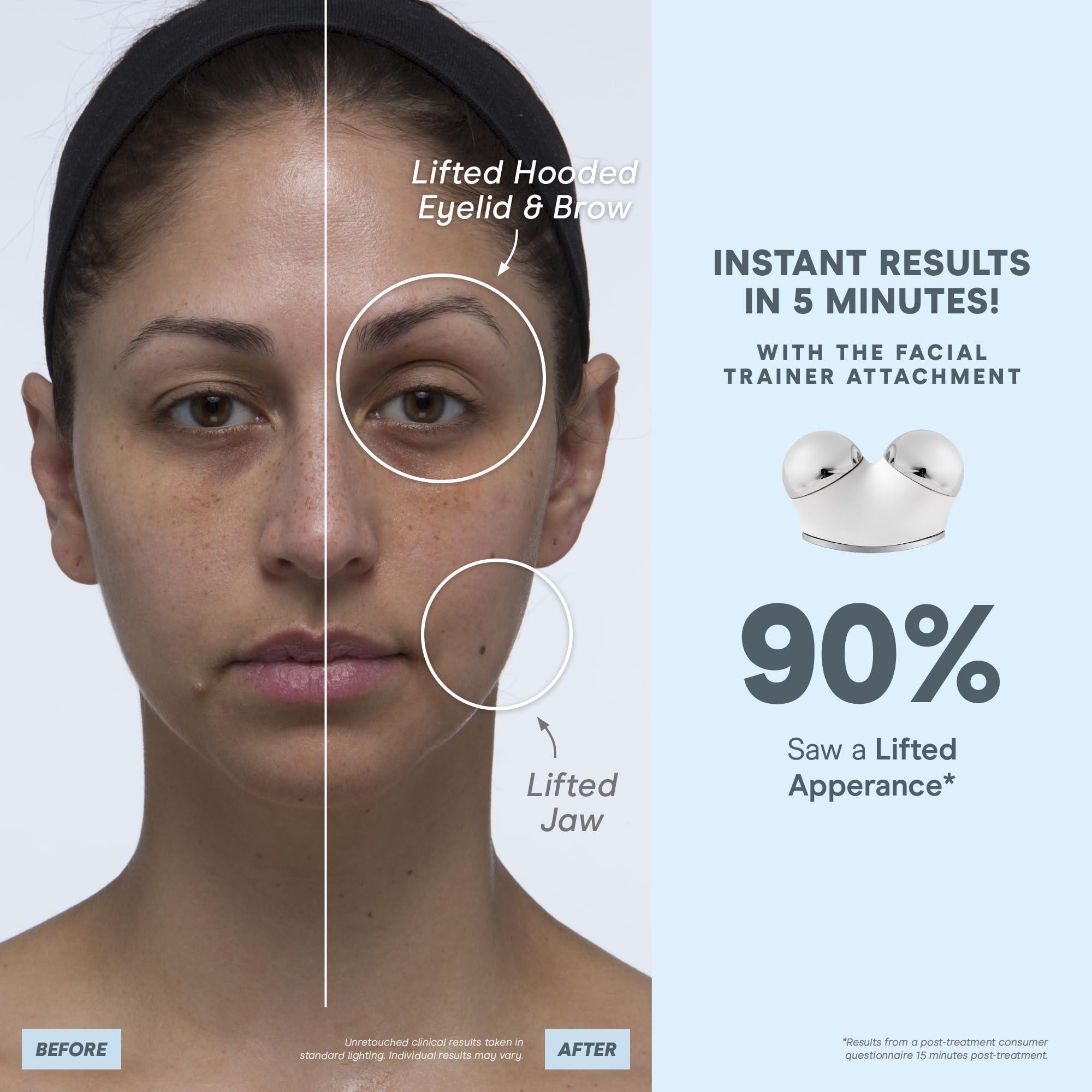 NuFACE NuFACE TRINITY+ Microcurrent Facial Device Kit - Limited Edition FDA Cleared Face Massager Device + Microcurrent Gel Activator, Cleansing Wipes & Brush - Velvet Rose