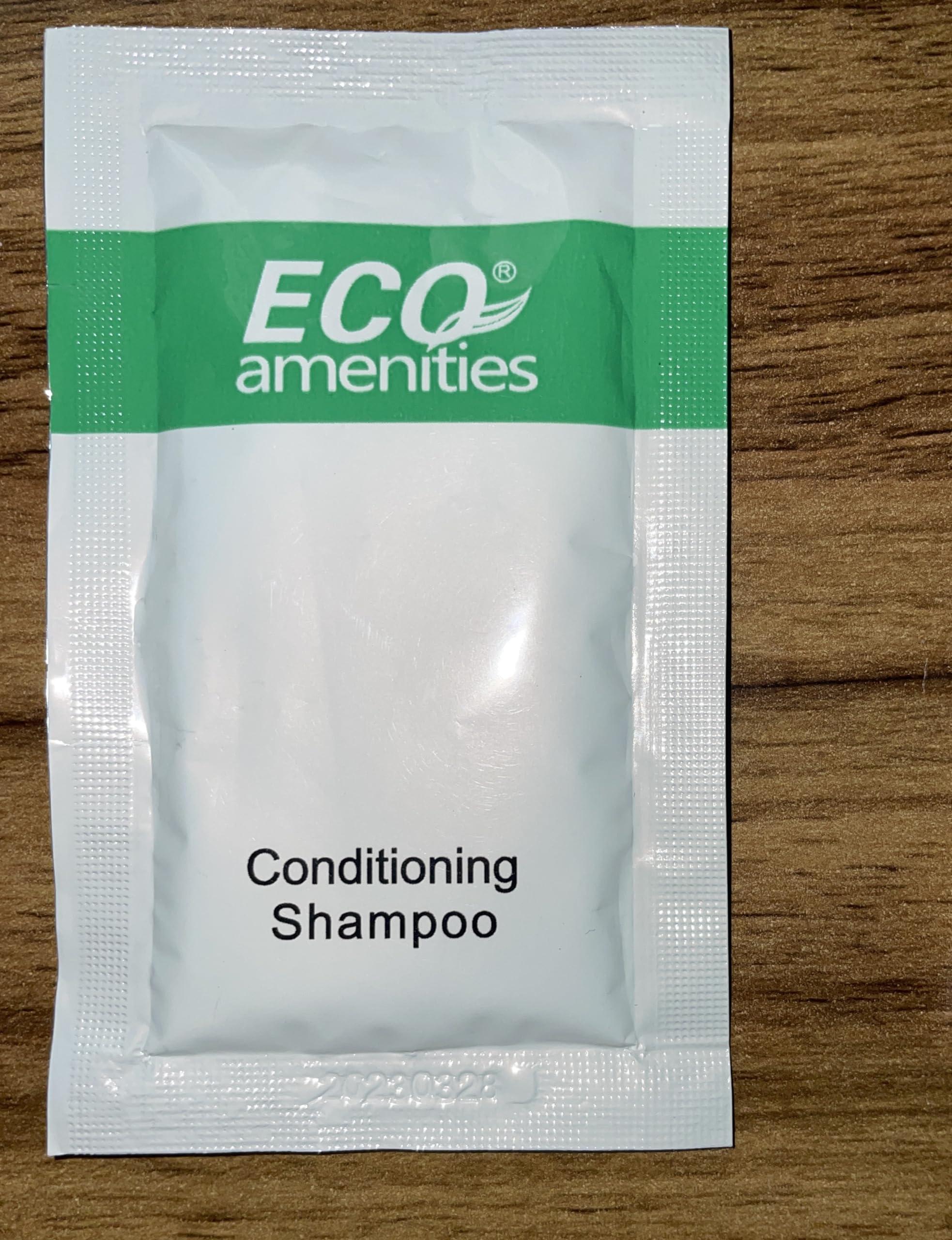ECO amenities ECO Sachet Individually Wrapped Travel Toiletries, Bulk Mini Hotel Shampoo and Conditioner 2in1 10ml (100 pk)