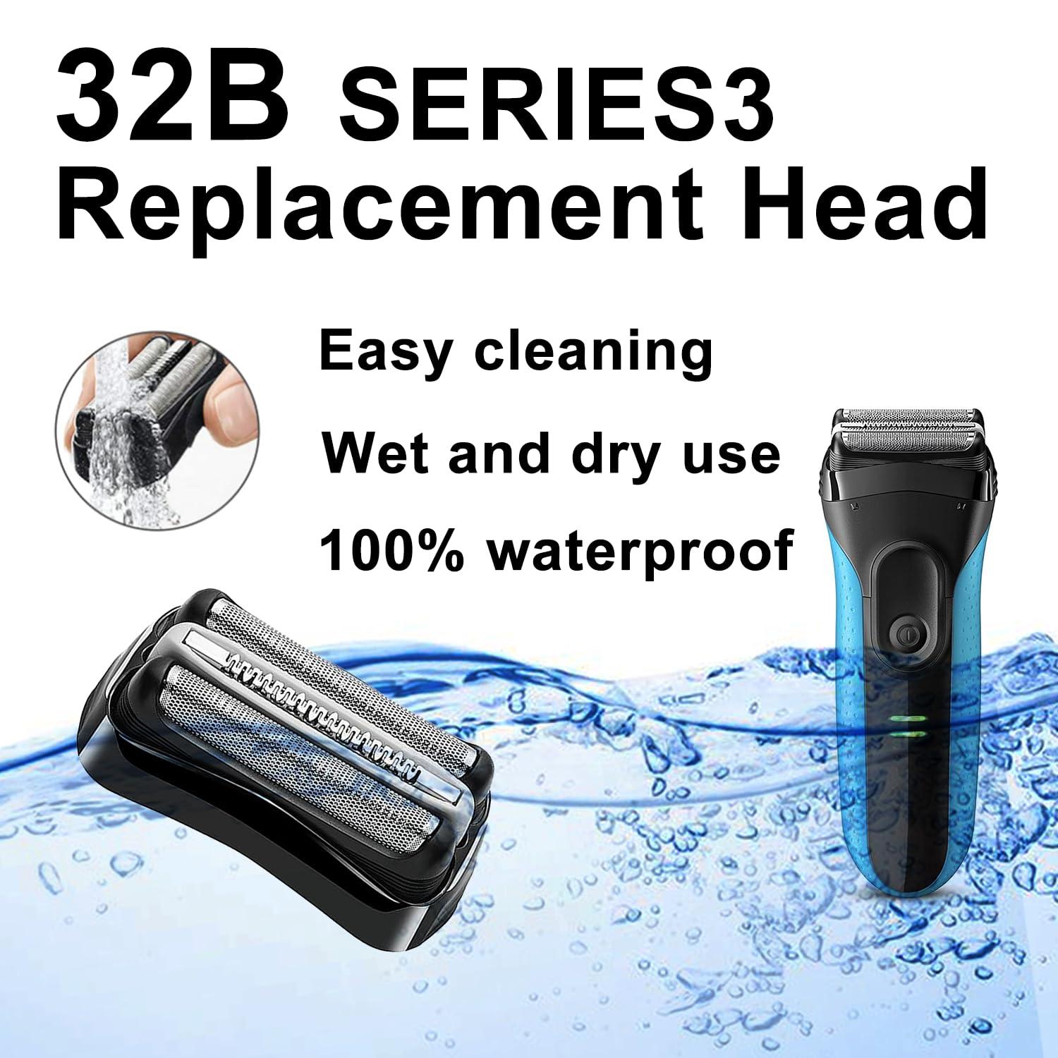 TRAH 32B Series 3 Electric Shaver Replacement Head Compatible with Braun Series 3 Foil Shaver Replacement Heads with S3 3040s 3080s-4 370cc 3070cc 3000s 3010, 3090cc Etc