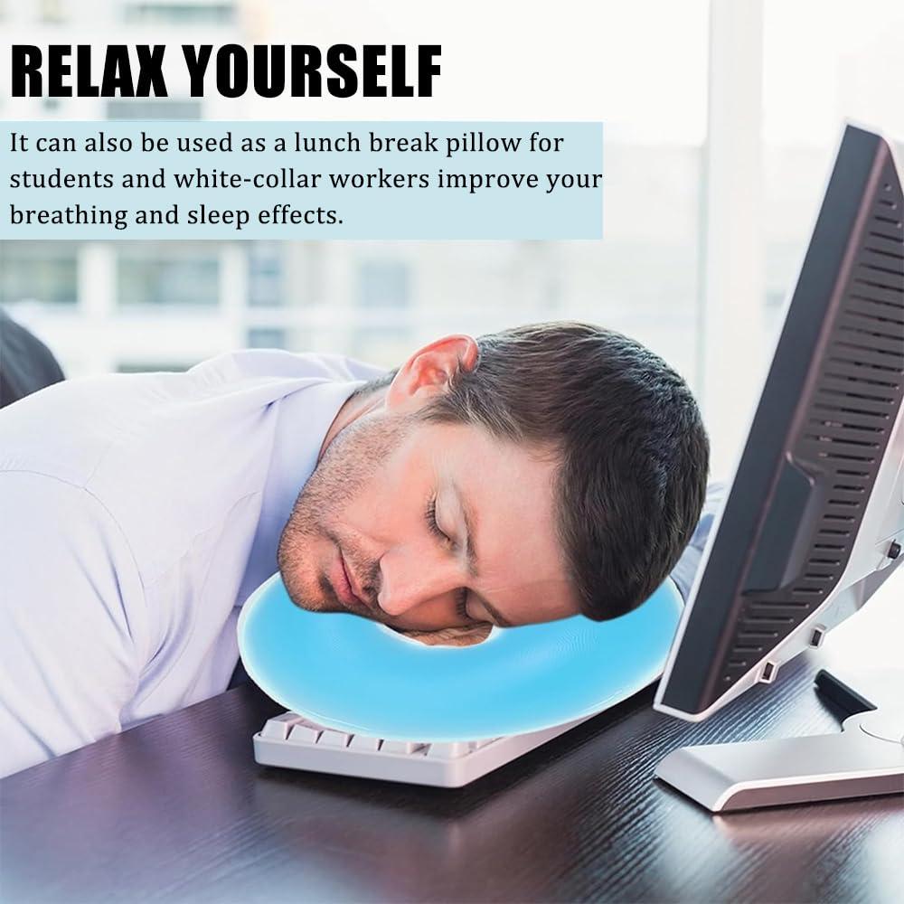 OULIGET OULIGET Silicone Face Massage Pillow,SPA Beauty Face Relax Headrest,Salon Skin Care Soft Overlay Travel Head Support,Bule