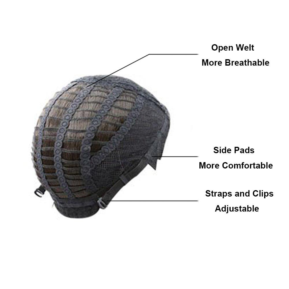 BERON BERON Black to Blue Wigs Straight Long Wig for Women 24'' Wigs Middle Part Cosplay Wig Halloween Party or Daily Use Wig Cap Included