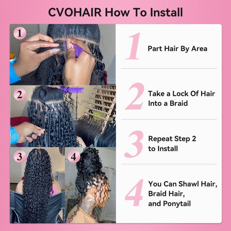 CVOHAIR LA Human Braiding Hair #350 Dark Ginger 1 Bundle 100g 16 Inch Italian Curly Bulk Human Hair for Braiding 100% Human Hair for Boho Braids No Weft Hair Extensions