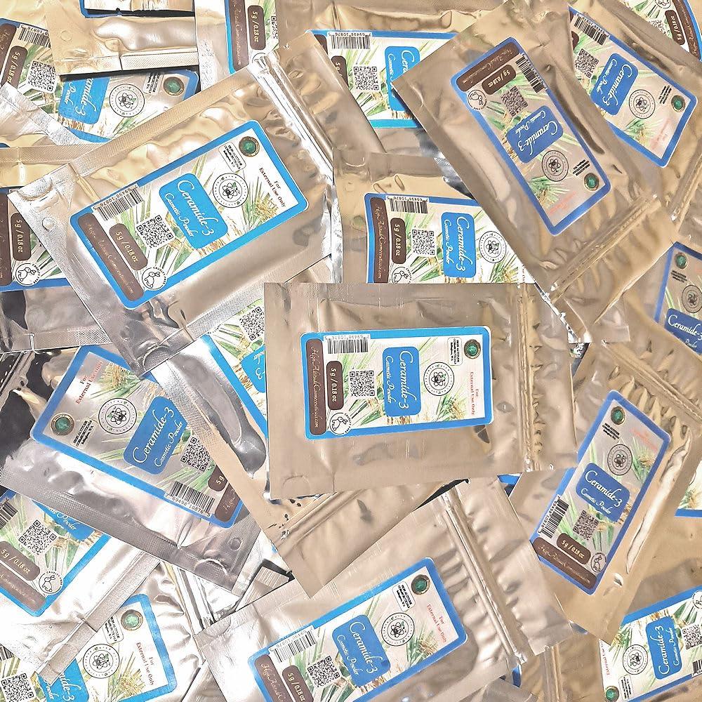 HIGH ALTITUDE ESSENTIALS Ceramide 3 Powder - 100% Pure Cosmetic, Water-Soluble, Make DIY Ceramide Skin Serum, Cream, Lotion for Skin Barrier Repair, Ageing Dry Sagging Mature Skin, Wrinkles - 5g (0.18oz)