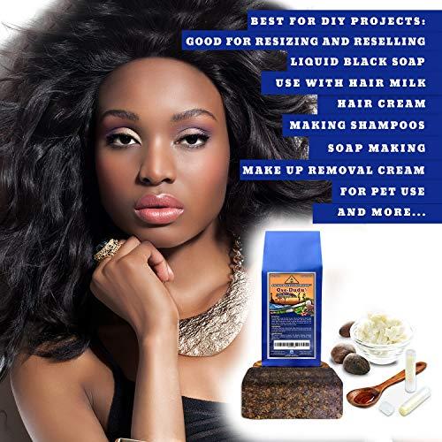 ANCIENT HEALTH REMEDIES Organic, Anti-Bacterial, Anti-Fungal OSE-DUDU AFRICAN BLACK SOAP 1 LB (16 oz) BLOCK. Authentic, Handmade, Unscented Raw Best For Acne, Anti-Aging, Ethnic or White Oily Skin, Pimples and Zits (GHANA)