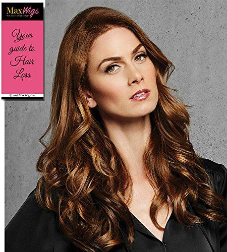 Hairdo Maxwigs 18" Wavy Extensions Color R25 GINGER BLONDE - Hairdo Wigs 3 Piece Kit Clip In Tru2Life Heat Friendly Beach Waves Women's Synthetic Added Length Bundle with MaxWigs Hairloss Booklet
