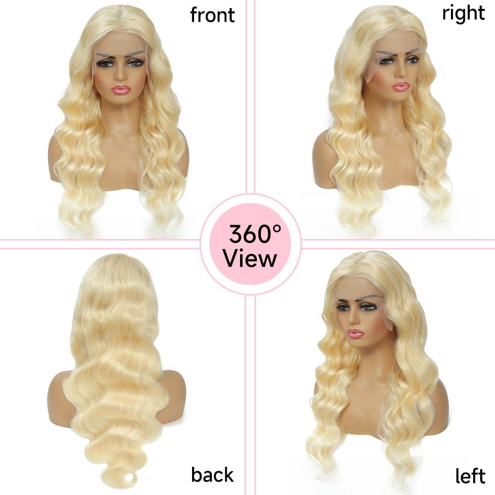 Loyom Loyom Blonde Lace Front Wigs Human Hair 613 HD Lace Frontal Wig 13x6 180% Density 613 Lace Front Wig Human Hair 12A 613 Body Wave Lace Front Wigs Human Hair Blonde Human Hair Wig Pre Plucked 20 Inch