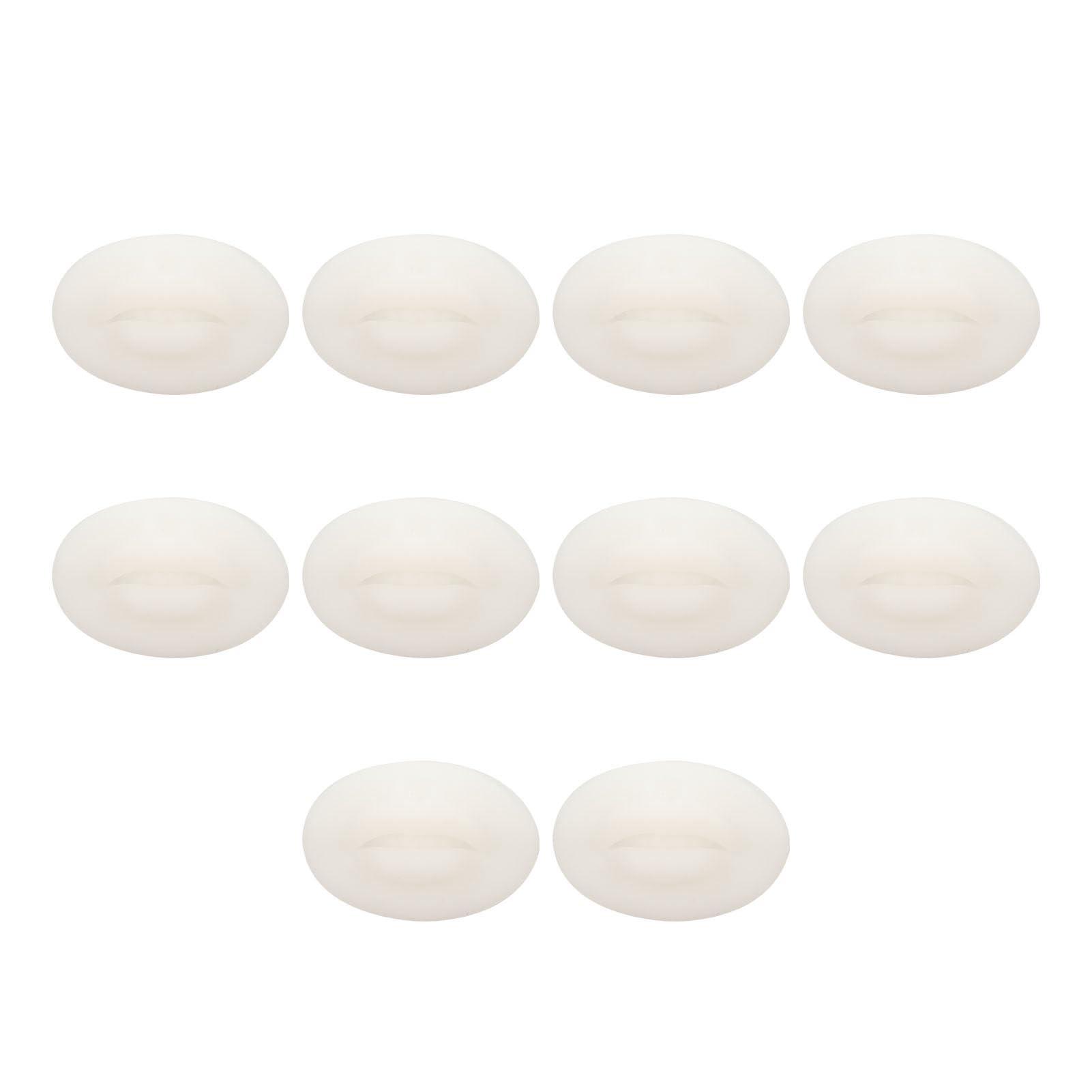 Diydeg Fake Lips, 10PCS Silicone Soft Flexible 3D Open Mouth Easy to Apply Colour Practice Lips Highly Reproducible Portable Silicone Lips Model for Makeup Practice (Semi Transparent